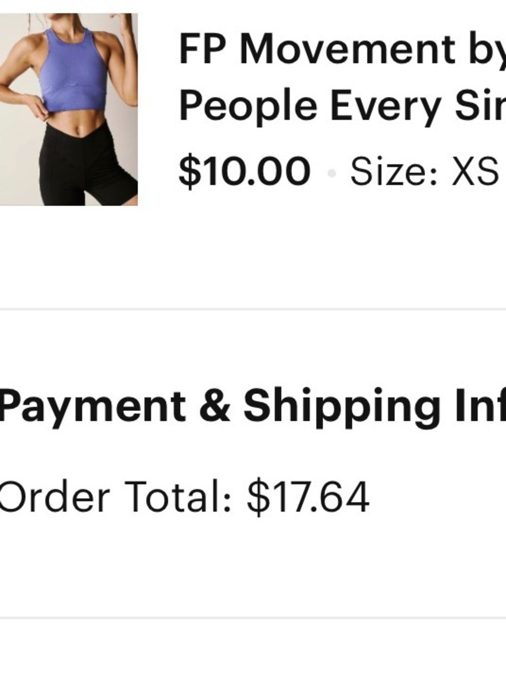 FP Movement by Free People Every Single Time Size XS/S New Without Tags